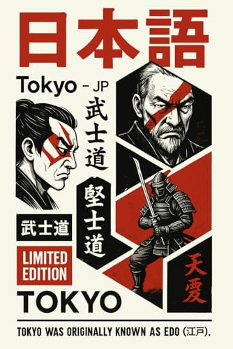 Tokyo Warrior Notebook: Lined Journal with Samurai Art | 120-Page Notebook for Daily Writing, Notes, or Journaling
