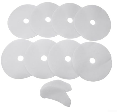 Trockner-Filter-Set, 10 Stück, mit 8 runden Abluftfiltern und 2 Lufteinlassfiltern, kompatibel mit DHB7VTDW DHB7VTDB TD3CNBW Modellen, weißes Mikrofasertuch 235 mm Durchmesser