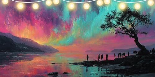 Couleur Diamond Painting Adulte Arbre Diamond Painting 55x110cm, 5D DIY Peinture Diamant Adulte Strass Cristal Peinture Paintings par Numéros Kit, Tableau Perle Diamant pour Décoration Chambre FD-4035