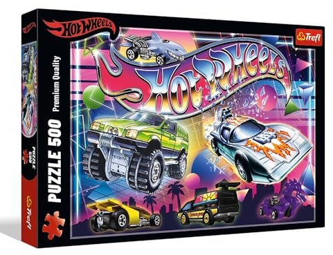 Trefl - Hot Wheels: Die 1980er Jahre – 500-teiliges – DIY-Puzzle, kreative Unterhaltung für Erwachsene und Kinder ab 10 Jahren
