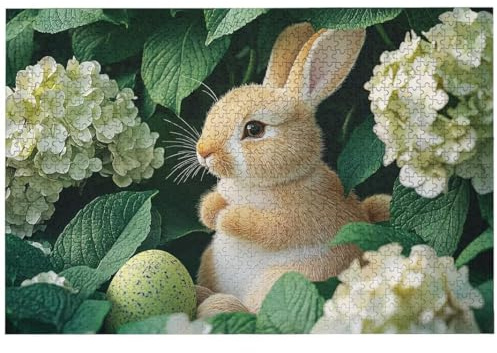 Jigsaw Puzzles for Adults 1000 Piece, 1000 Piece Rabbit Jigsaw Puzzles for Adults, Challenging Cute Jigsaws for the Whole Family, Wooden Puzzle for Home Decor, Gifts for Women, Gifts for Men, -7840