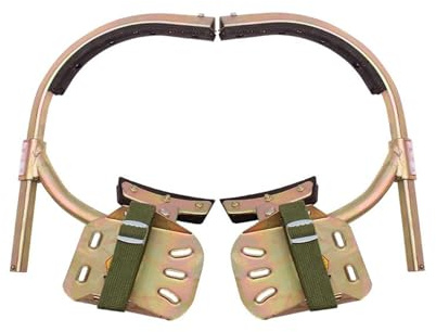Steigeisen-Set for Elektrikermasten, Steigeisen aus Stahl for Monteure, 1 Paar Fußschnallen for Elektriker, verstellbare Kletterausrüstung for Glatte Masten