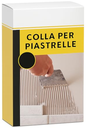 Colla per Piastrelle 5 kg, Made in Italy - Adesivo in Polvere ad Alta Presa per Rivestimenti fino a 30×30 cm - Impasto Facile, Ottima Aderenza (Colla per Piastrelle, 5Kg)