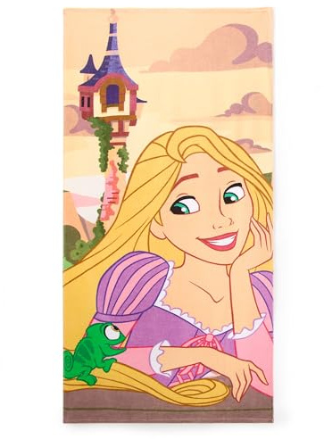 Disney Store Official, Enredados, Rapunzel, Toalla Infantil para Playa, Piscina o baño, algodón Suave de Secado rápido, H150 x W74cm