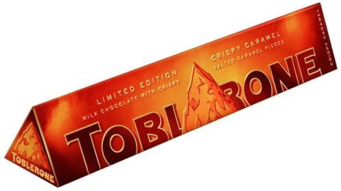 Toblerone Crispy Caramel XXL (340g) – Schweizer Schokolade mit Salz-Karamell