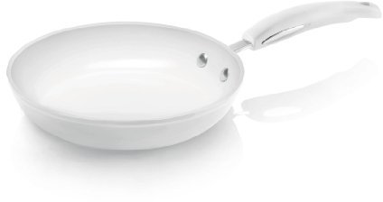 Bialetti J0WIPAN280 Ceramic Ok - Padella per Cottura a induzione con Rivestimento in Ceramica, ø 28 cm, Colore: Bianco