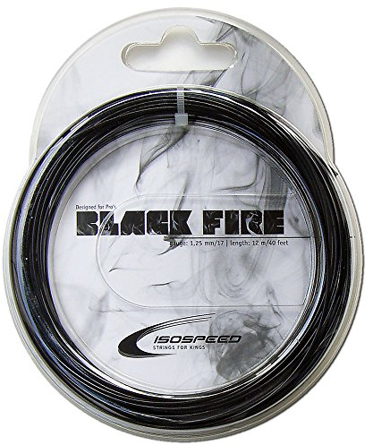 Isospeed – Corda per Racchetta da Tennis Black Fire, Tennissaite Black Fire, Nero