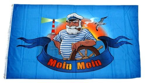 Fahne/Flagge Moin Moin Seemann 90 x 150 cm