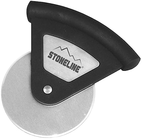 STONELINE Pizzaschneider Edelstahl ø Schneidrad ca. 7,7 cm Pizzamesser Pizzaroller Pizza Cutter Teigrad zum Schneiden und Zerteilen von Pizza Kuchen Teig Flammkuchen, Küchenhelfer Robust Rostfrei