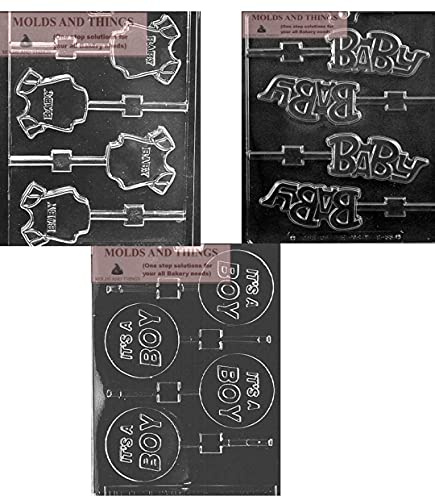 It's a Boy Lolly Chocolate Candy Mold, Baby Shower Soap Mold Baby Onesie Soap chocolate candy mold Mold With © Molding Instruction