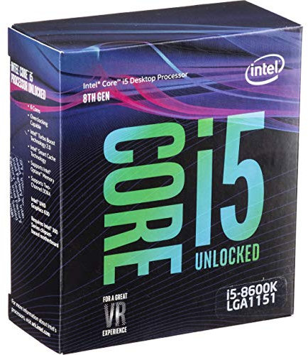 Intel Core i5-8600K 3.60GHz 9Mo Smart Cache processeur - processeurs (Intel Core i5-8xxx, 3,60 GHz, LGA 1151 (Socket H4), PC, 14 nm, i5-8600K)