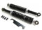 280mm Schwarzes Stoßdämpfer Set + Einstellschlüssel passend für Mofa Moped Mokick – Hydraulisch gefedert, 5-fach verstellbar, inkl. Reduzierhülsen