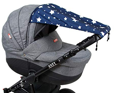 BABYLUX Sonnenschutz SONNENSEGEL für Kinderwagen Buggy UV Schütz (75. Sterne)