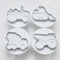 KEYkey Cake transport car excavator bulldozer digger vehicle truck wagon cookie cutter fondant tool plastic press plunger
