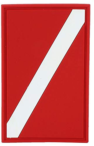 Diving Flag Badge, Outdoor PVC Scuba Diving Flag Badge Dive Flag Patch Diver Down Backpack Badge Replacement Accessory for Spearfishing, Scuba Diving, Snorkeling, Lobster Snaring, Diving