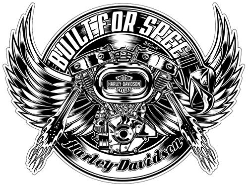 Retro Aufkleber für Harley Davidson Built for Speed Helm