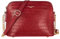 David Jones - Damen Krokodil Umhängetasche - Frau Kroko PU Leder Kleine Handtasche - Kette Tasche Schultertasche Abendtasche - Crossbody Bag Zip Reißverschluss - Handy City Party Clutch Mode - Rot