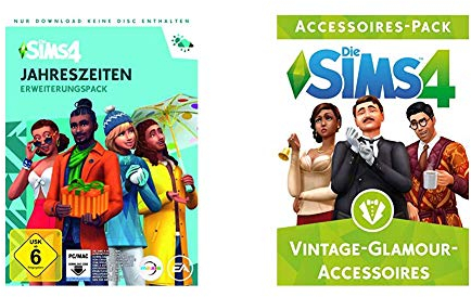 Die Sims 4 - Jahreszeiten - [PC] - (Code in der Box) & Die Sims 4 Accessoires Vintage Stuff DLC [PC Code - Origin]
