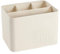 Harbour Housewares Kitchen Sink Tidy Caddy - Cream - Vintage Metal Organiser with 4 Compartments - Steel Washing Up Brush & Soap Holder - Minimalist Countertop Storage for Sponges & Cloths