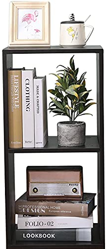 Etnicart - Doppelwürfel Aufbewahrungsbox Bücherregal Wenge 35x30x70cm MDF Holz Regal Design Büro Eingang Wohnzimmer cube regal dunkelbraun cd regal kleines regal kleine bibliothek dvd ständer