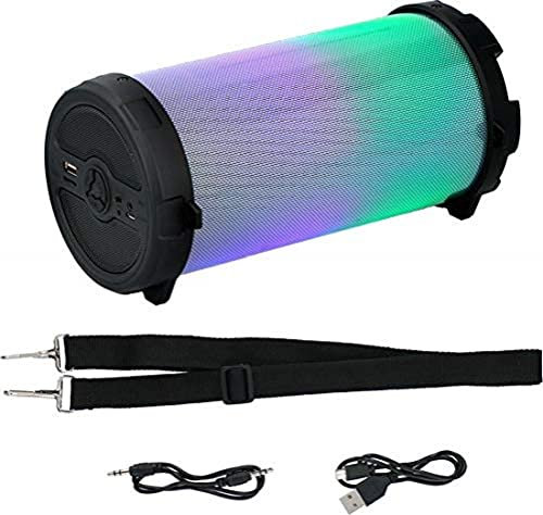 Dunlop Automotive Bluetooth Lautsprecher - Musikbox - Drahtlos - LED-Lichtshow - mit Trageriemen - 8 Watt - USB und Micro SD