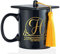 Onebttl Regalo de graduación 2025 – Taza con sombrero de doctorado Bachelor con iniciales, regalos personalizados, taza de café, idea de regalo para Bachelor Master Abitur, exámenes de inventarios