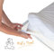 Twillie - Wasserdichter Matratzenschoner 60x120 mit 4 Gummibändern - Oeko Tex® - Atmungsaktive Jersey Matratzenauflage - Matratzenschutz ohne Knistern - Ultradünn, Ultrastark, Ultraweich Weiß