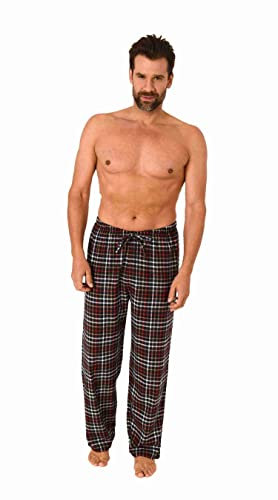 Trend by Normann Herren Flanell Pyjamahose lang kariert aus Baumwolle - 222 122 15 872, Farbe:Dunkelgrau, Größe:58
