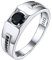 Bestyle Ringe Herren Billige Verlobungsring Silber 925 Damen AAA+ Zirkonia Ehering Partnerringe Kristall Ring Antragsring Edelsteinen Schwarz 70