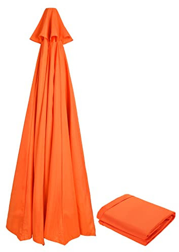 lulalula Copertura di ricambio per ombrellone da 3 m, 8 braccia, copertura di ricambio per ombrellone, 8 costolette, per cortile, piscina, spiaggia, Arancione