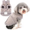 Zunea Hunde Wintermantel für Kleine Hunde Scheren Fleece Hundejacke Mantel Warme Welpen Bekleidung Weiches Haustierweste mit D-Ring Winddicht Kaltes Wetter Kleidung für Chihuahua Yorkie Grau XL