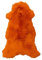 Tannery Sheepskin Orange gefärbtes echtes Schafsfell Lammfell Schafsfell Teppich Pelz weiche Wolle Decke, schaffell, Hygge (ca. 90/50cm)