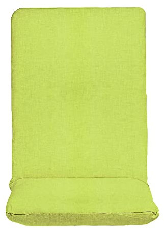 TIENDA EURASIA - Colchoneta para Tumbona de Jardin - Cojin Tumbona Acolchado Relleno de Fibra - Funda de Tela con Cremallera Lavable (120 x 50 cm, Verde Pistacho)