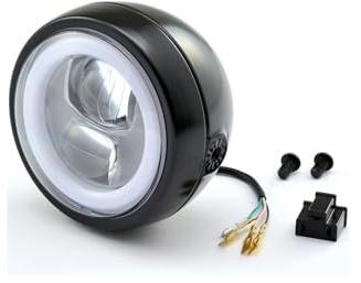 Daytona Hauptscheinwerfer LED Schwarz mit seitlicher Halterung