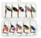 Angelköder,10 Stück Metall Spinner Köder Set, rotierende Pailletten, Angelköder, Löffelköder für Hecht, Forelle, Barsch, Lachs, Barsch