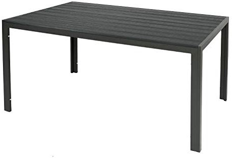 Mojawo Aluminium Gartentisch anthrazit Esstisch Gartenmöbel Tisch Kunststoffholz WPC wetterfest 160x90x74cm