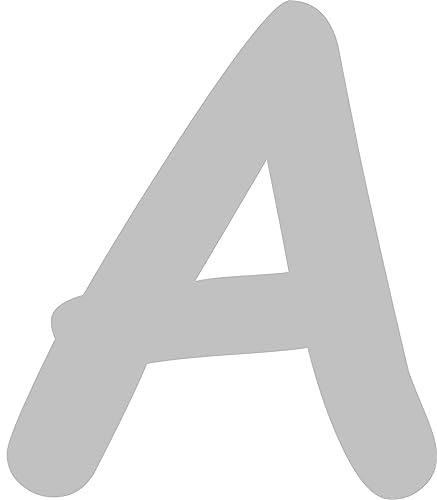 Kleckerliese Buchstaben Aufkleber 20 cm Einzel – seidenmatte Alphabet Sticker A–Z für Kinderzimmer, Wand, Tür, Möbel & Auto – selbstklebend & konturgeschnitten – A – Farbe Grau