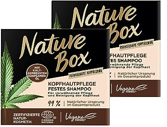 Nature Box Festes Shampoo Kopfhautpflege Hanf (85 g), 2er Pack, 2 x 85 g