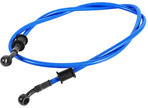 JUOPZKENN Hinterradbremse Hydraulisch Senyar Bremsölschlauch, 50 cm Bis 120 cm Motorrad Geflochtener Stahlbremskupplungsölschlauch Leitungsrohr Bunt(600mm-Blau)