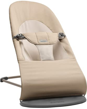 BabyBjörn Babywippe Balance Soft, Gewebt, Khaki/Beige