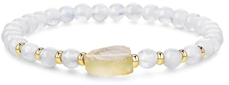 COAI Perlenarmband aus Natürlichen Edelsteinperlen für Damen Frauen