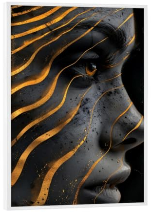 artboxONE Poster mit weiem Rahmen 18x13 cm Menschen Frauengesicht B - Bild Frau Frau Gesicht