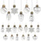 YiYa 24 Pcs Weihnachtsbaumschmuck Glas Mercury Glas Weihnachtskugel Weihnachtsschmuck Ornamente Deko für Weihnachten und Party Dekoration