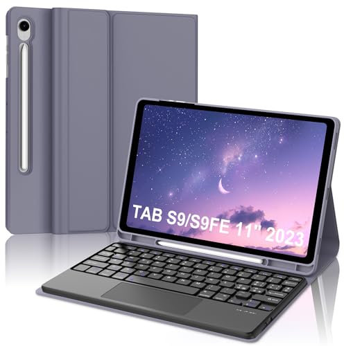 Occtingkind, Tastiera per Samsung Galaxy Tab S10 FE 2025, Custodia con Tastiera per Samsung S10 FE/S9 FE/S9 10.9/11 pollici, Cover con Staccabile Touchpad Bluetooth Keyboard, Italiano, USB C, Viola