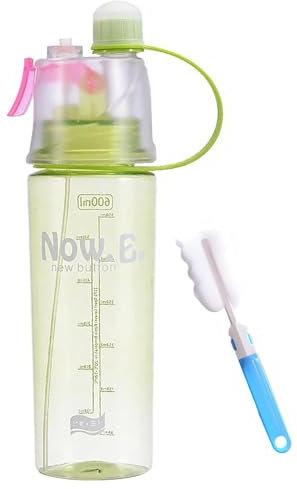 Spray Water Bottle,Drinking And Misting Water Bottle - Spray Water Bottle,Unique Mist Lock Design,Portable Leak-Proof Spray Cup For Cycling Fitness Camping Hiking Outdoors Sports For Hydration (Green)