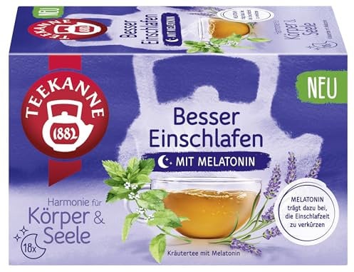 TEEKANNE Besser Einschlafen Kräutertee mit Melatonin, 10 Packungen x 18 Beutel (10x 30,6g)