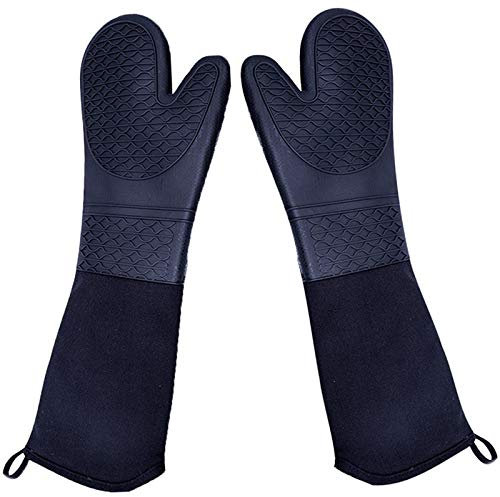 Guantes Resistentes al Calor, Guantes for Horno súper Largos, Guantes for Horno Resistentes, Guantes for Barbacoa Resistentes al Calor, Guantes de Aislamiento térmico, Guantes for Horno