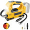 Akku-Kompressor für DeWalt 18V Akku (ohne Akku), Tragbare LED-Licht Handheld Luftpumpe mit digitalem Manometer, Elektrische Luftkompressor für Autos, Motorräder, Fahrräder, Sportbälle