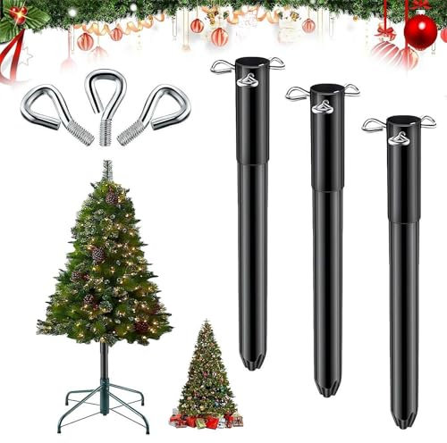1/2/3Pcs Christmas Tree Height Extender Christmas Tree Riser Platform Fits Fixing Tree Inch With 0.5-1.25 3 Poles Screws