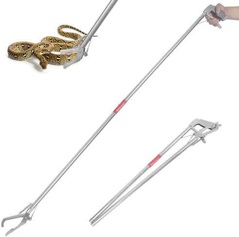 XINGTS 60 Snake Grabber Tool,Collapsible Snake Catcher Grabber,Snake Tongs,Snake Handling Tools,Snake Grabbers for Rattlesnakes,Multi-Functional Hook, Tongs, Pole